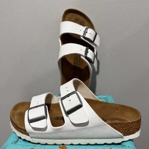 Birkenstock Arizona White Size L5 36 Narrow